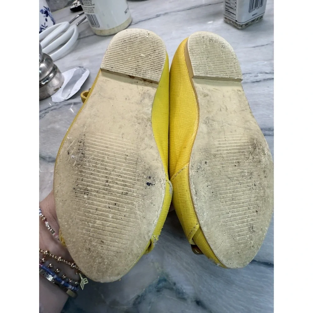 Janie And Jack Pretty In Plaid Yellow Tortoise Shell Maryjane Shoes Sz 7 Toddler